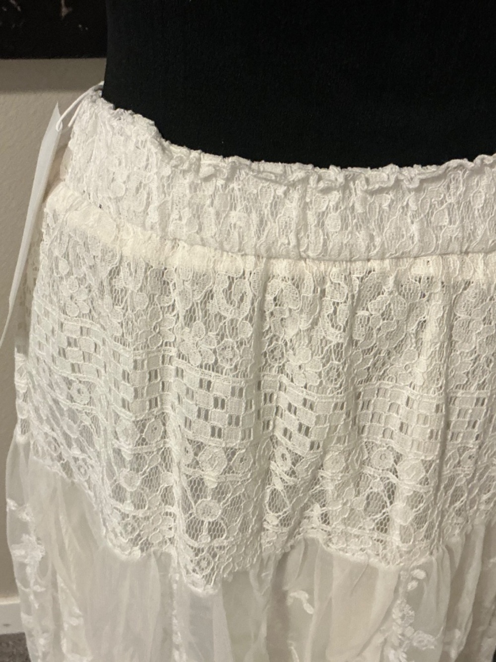 Long White Lace Skirt (Top is Extra!) - Picture 2 of 8